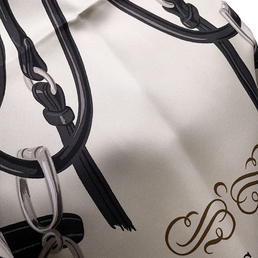 Hermes Scarf Carre 20 Nano Brides de Gala Silk White Black — view 2