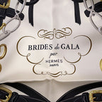 Hermes Scarf Carre 20 Nano Brides de Gala Silk White Black — view 3