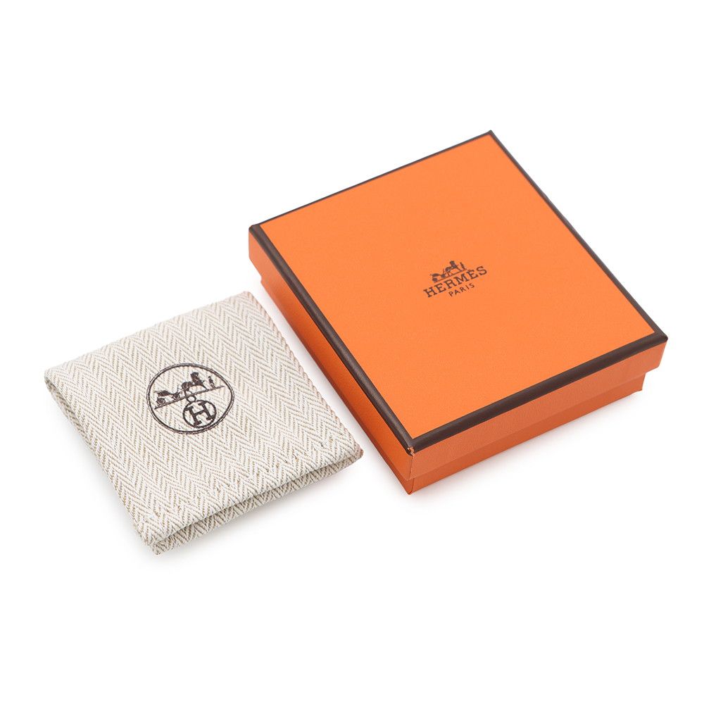 Hermes Pop Brown Glace Gold Earring — view 9