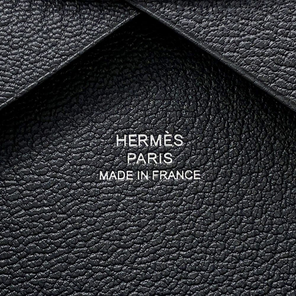Hermes Coin Case Calvi Duo Grimisty Silver Chevre Mysore — view 7