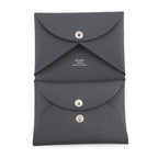 Hermes Coin Case Calvi Duo Grimisty Silver Chevre Mysore — view 4