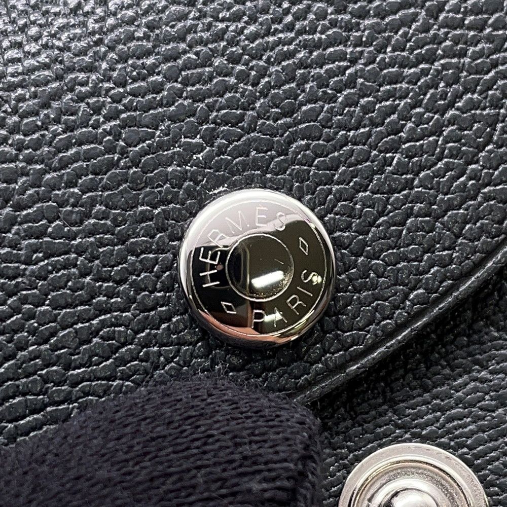 Hermes Coin Case Calvi Duo Grimisty Silver Chevre Mysore — view 6