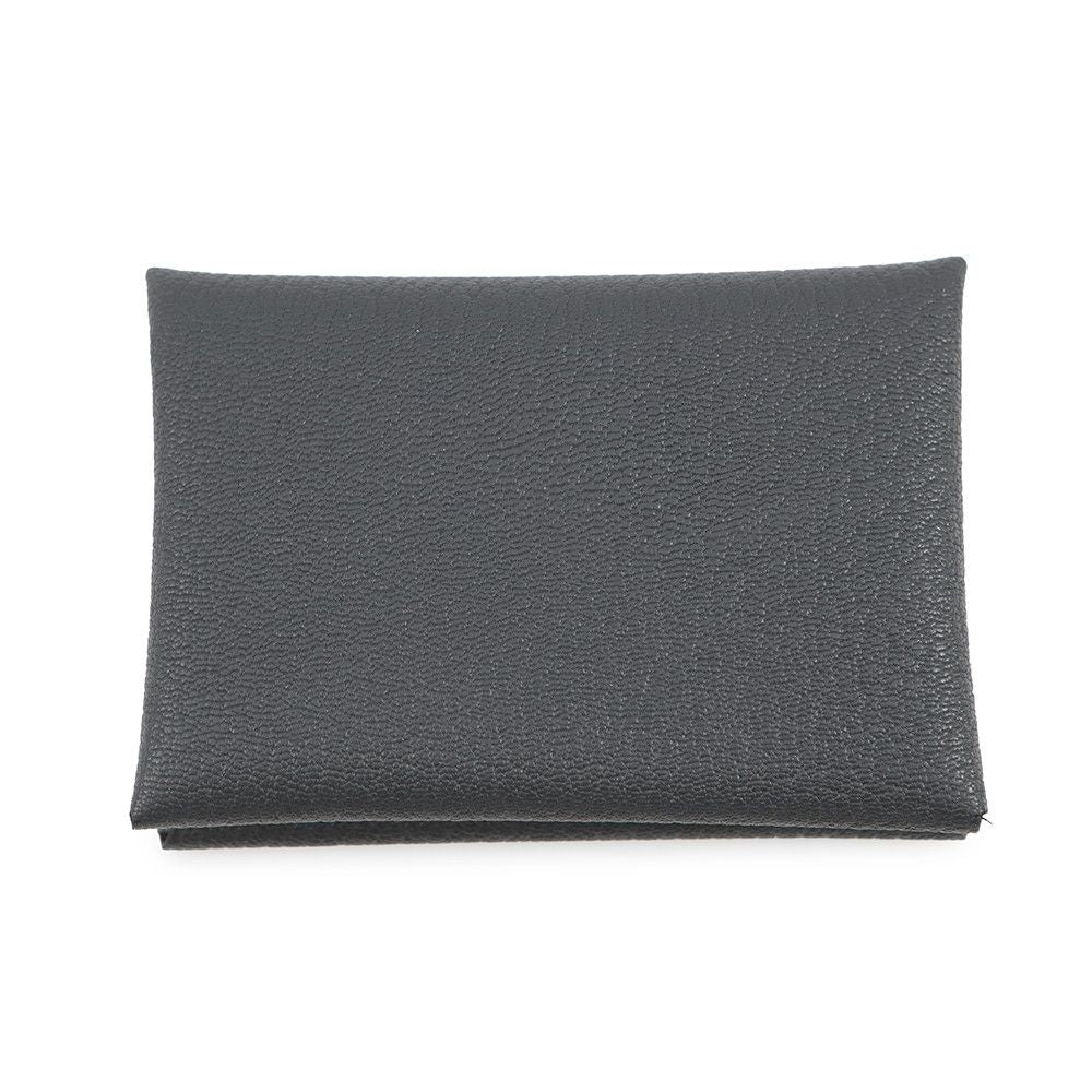 Hermes Coin Case Calvi Duo Grimisty Silver Chevre Mysore — view 3