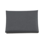 Hermes Coin Case Calvi Duo Grimisty Silver Chevre Mysore — view 3