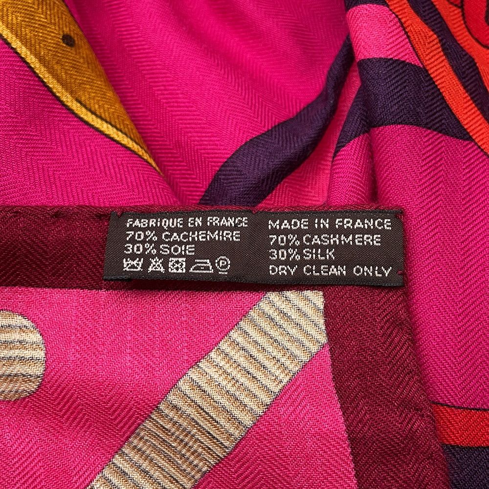 Hermes Shawl Carre 140 Geant Bae Roulis Balade en Berli Cashmere Silk Scarf — view 5