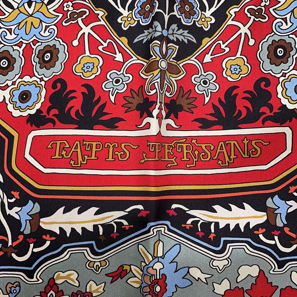 Hermes Shawl Carre 140 Geant Persian Carpet Tapis Persans Silk Scarf — view 3