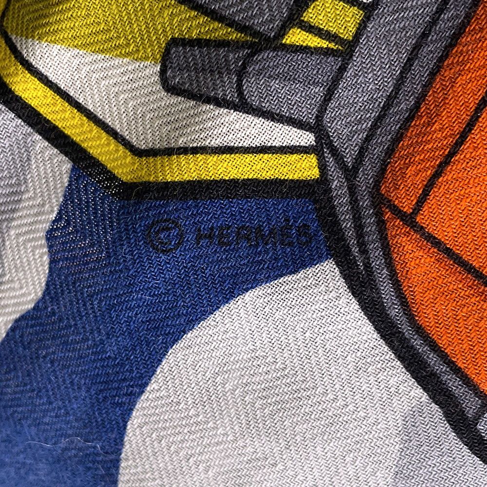 Hermes Scarf Carre 100 Mega Chariot Cashmere Silk Daisuke Nomura — view 4