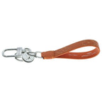 Louis Vuitton LV Slim Dragonne Leather Key Holder Bag Charm Orange Silver — view 3