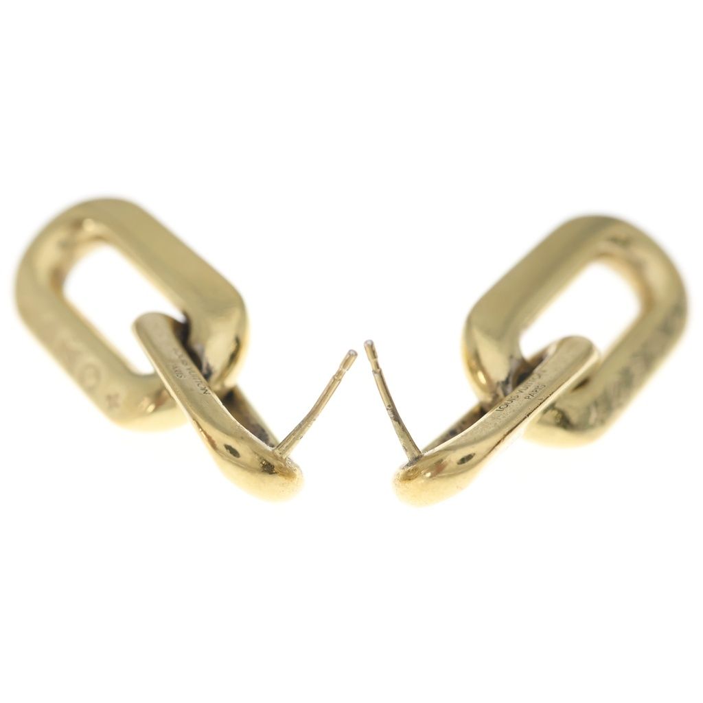 Louis Vuitton Book le Dreuille 2 Maillon PM Earrings Gold — view 6