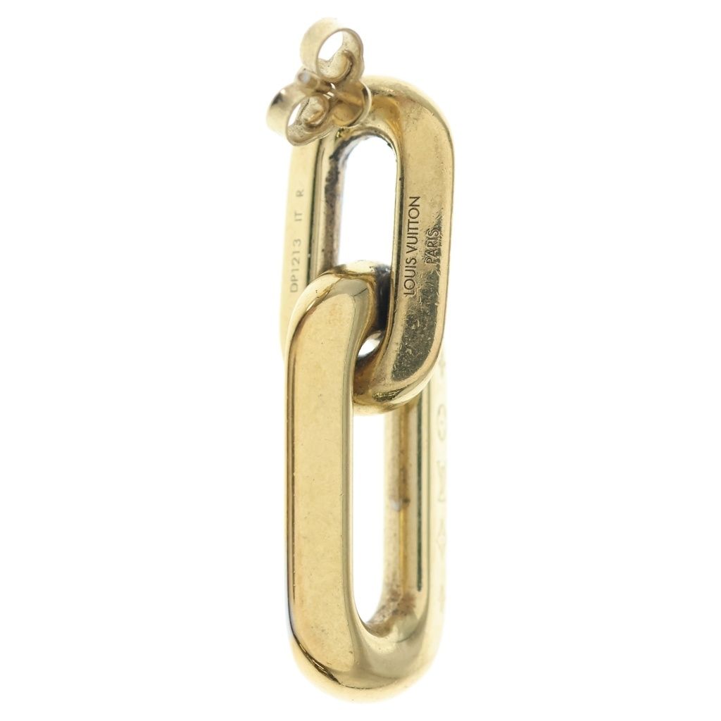 Louis Vuitton Book le Dreuille 2 Maillon PM Earrings Gold — view 2