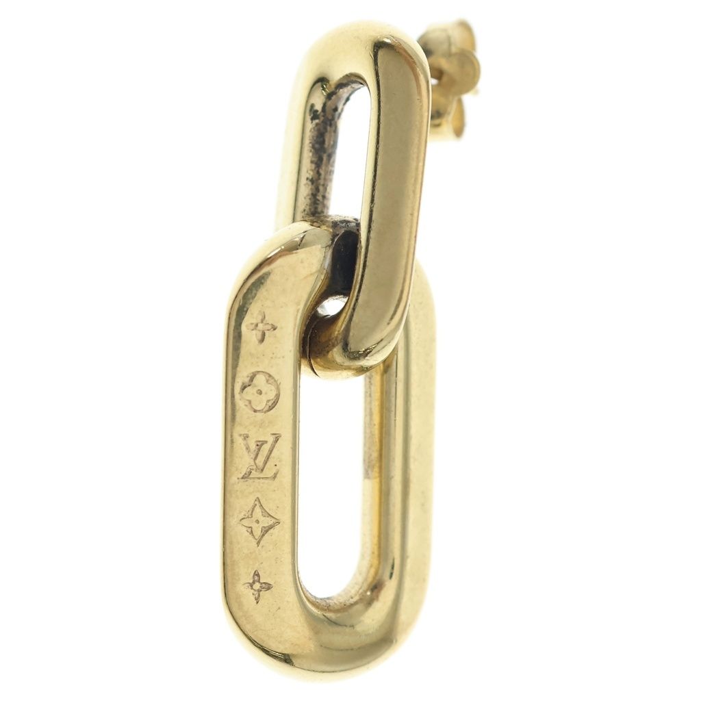 Louis Vuitton Book le Dreuille 2 Maillon PM Earrings Gold