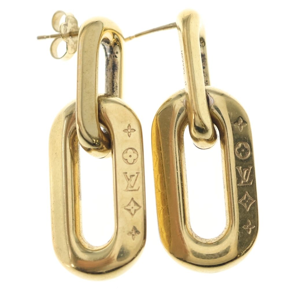 Louis Vuitton Book le Dreuille 2 Maillon PM Earrings Gold — view 4