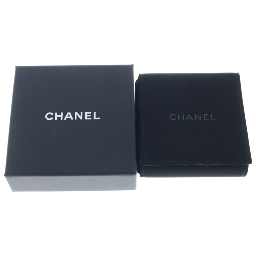 Chanel CC Logo Rhinestone Hoop Drop Earrings Gold — view 6