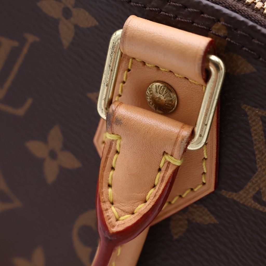 Louis Vuitton Monogram Alma BB 2-Way Shoulder Bag Brown Leather Gold — view 7