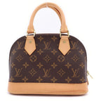 Louis Vuitton Monogram Alma BB 2-Way Shoulder Bag Brown Leather Gold — view 2