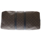 Louis Vuitton Monogram Macassar Keepall Bandouliere 55 Boston Bag Brown — view 4