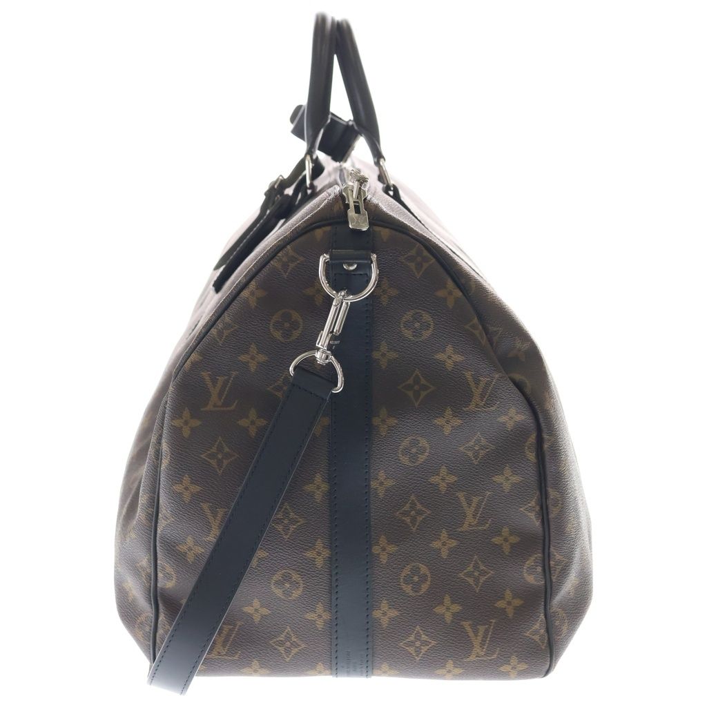 Louis Vuitton Monogram Macassar Keepall Bandouliere 55 Boston Bag Brown — view 3