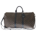 Louis Vuitton Monogram Macassar Keepall Bandouliere 55 Boston Bag Brown — view 2