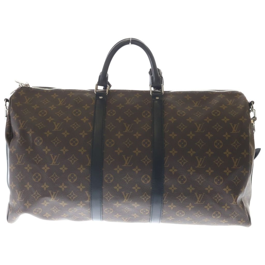 Louis Vuitton Monogram Macassar Keepall Bandouliere 55 Boston Bag Brown