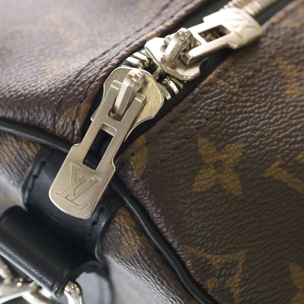 Louis Vuitton Monogram Macassar Keepall Bandouliere 55 Boston Bag Brown — view 7