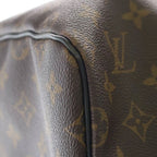 Louis Vuitton Monogram Macassar Keepall Bandouliere 55 Boston Bag Brown — view 5