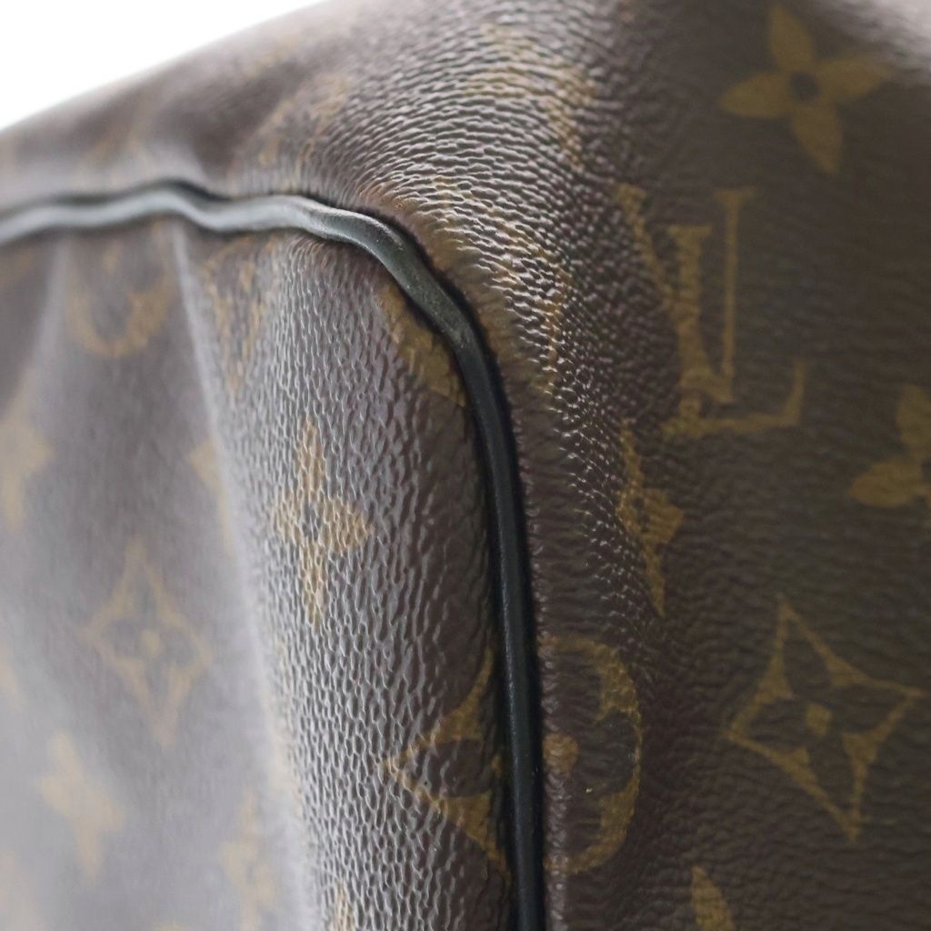 Louis Vuitton Monogram Macassar Keepall Bandouliere 55 Boston Bag Brown — view 5