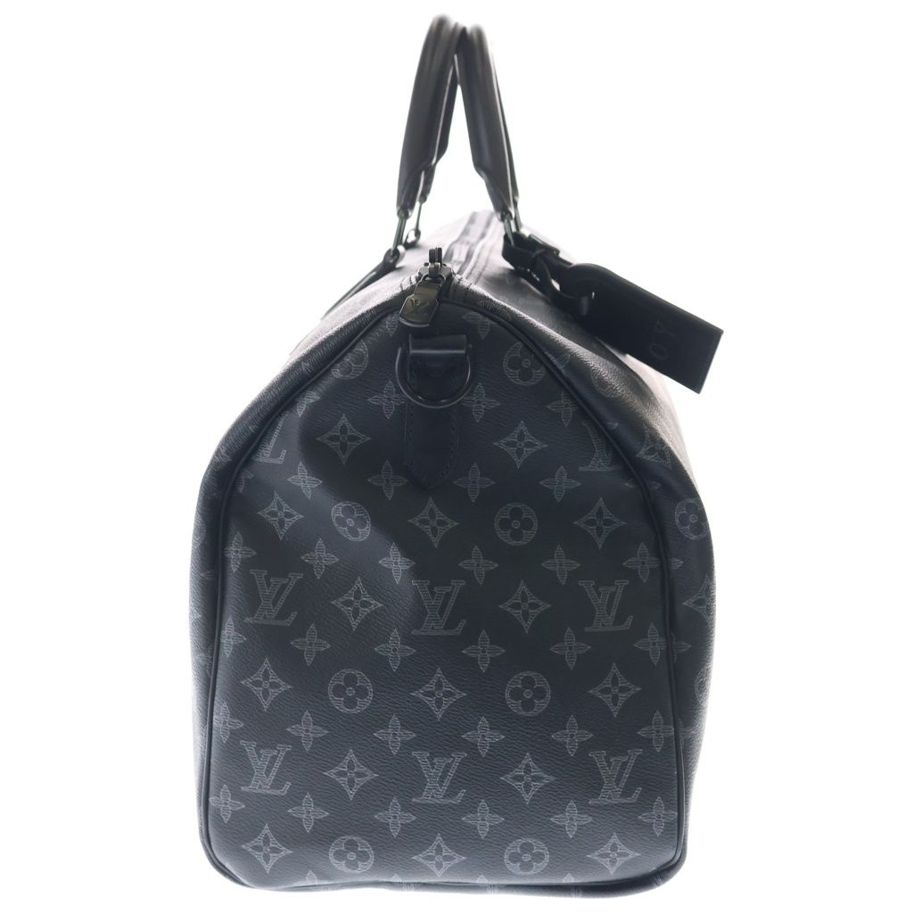 Louis Vuitton Monogram Eclipse Vivienne Keepall Bandouliere 50 Boston Bag Black — view 3