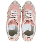Louis Vuitton Run Away Line Damier Azur Leather Sneakers Pink — view 4