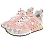 Louis Vuitton Run Away Line Damier Azur Leather Sneakers Pink — view 2