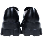 Prada Monolith Leather Thick Sole Loafers Shoes Black — view 3