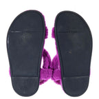 Fendi Fleece Shearling Sandals Shoes 37 Purple — view 5