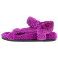 Fendi Fleece Shearling Sandals Shoes 37 Purple
