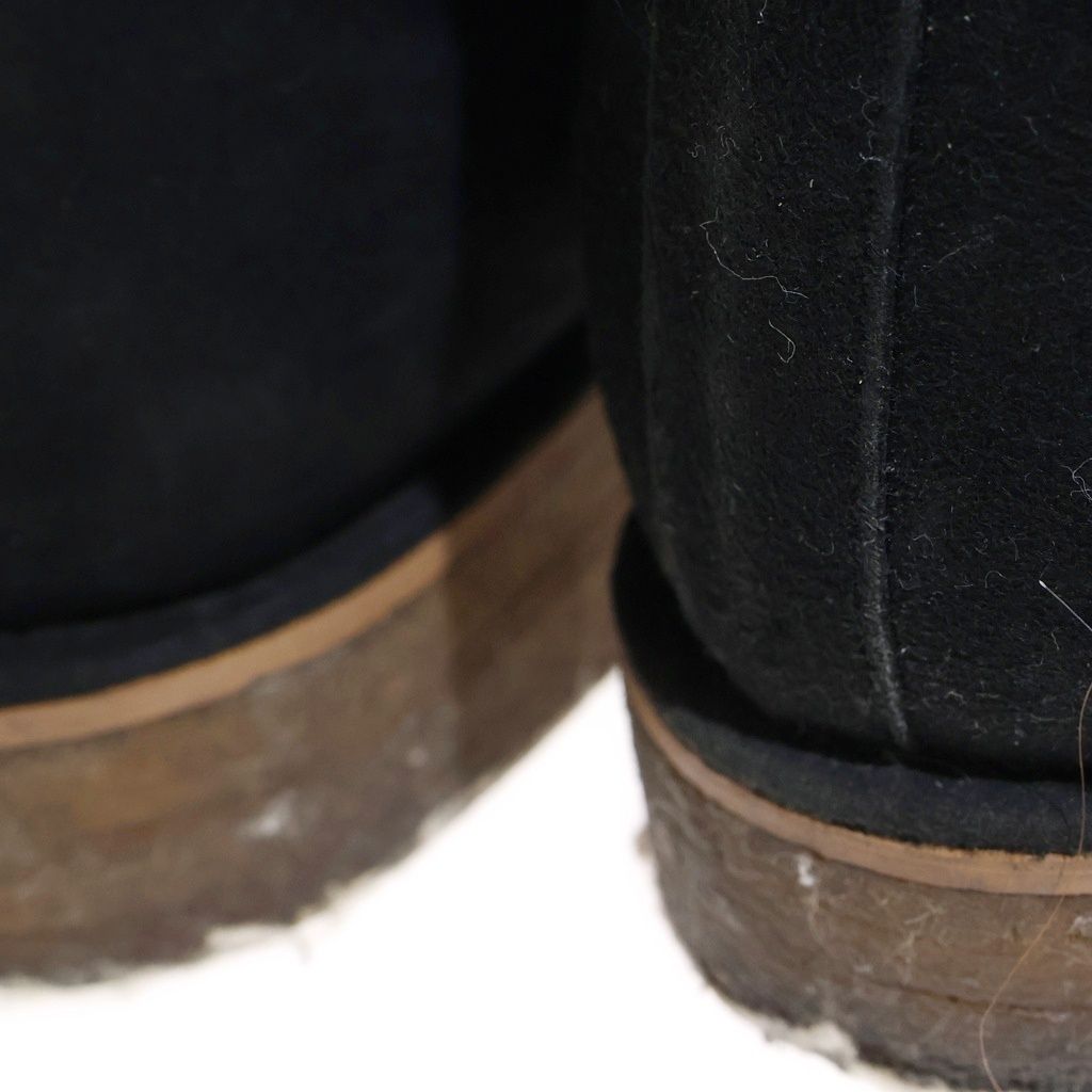 Hermes Martin Margiela Era Cles Pro Heels Shearling Boots Long Black — view 5