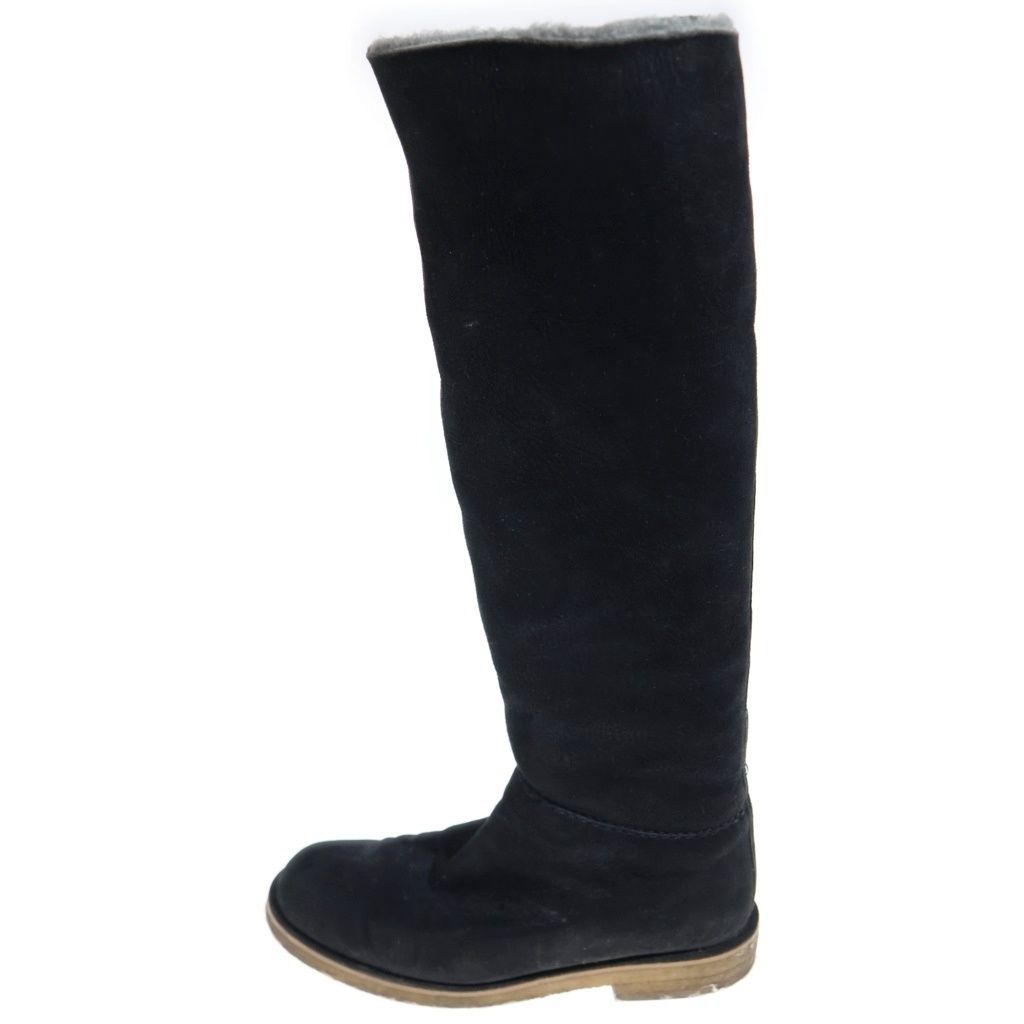 Hermes Martin Margiela Era Cles Pro Heels Shearling Boots Long Black