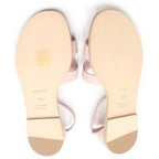 Hermes Santorini Logo Leather Ankle Strap Sandals 36.5 Pink — view 5