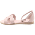 Hermes Santorini Logo Leather Ankle Strap Sandals 36.5 Pink