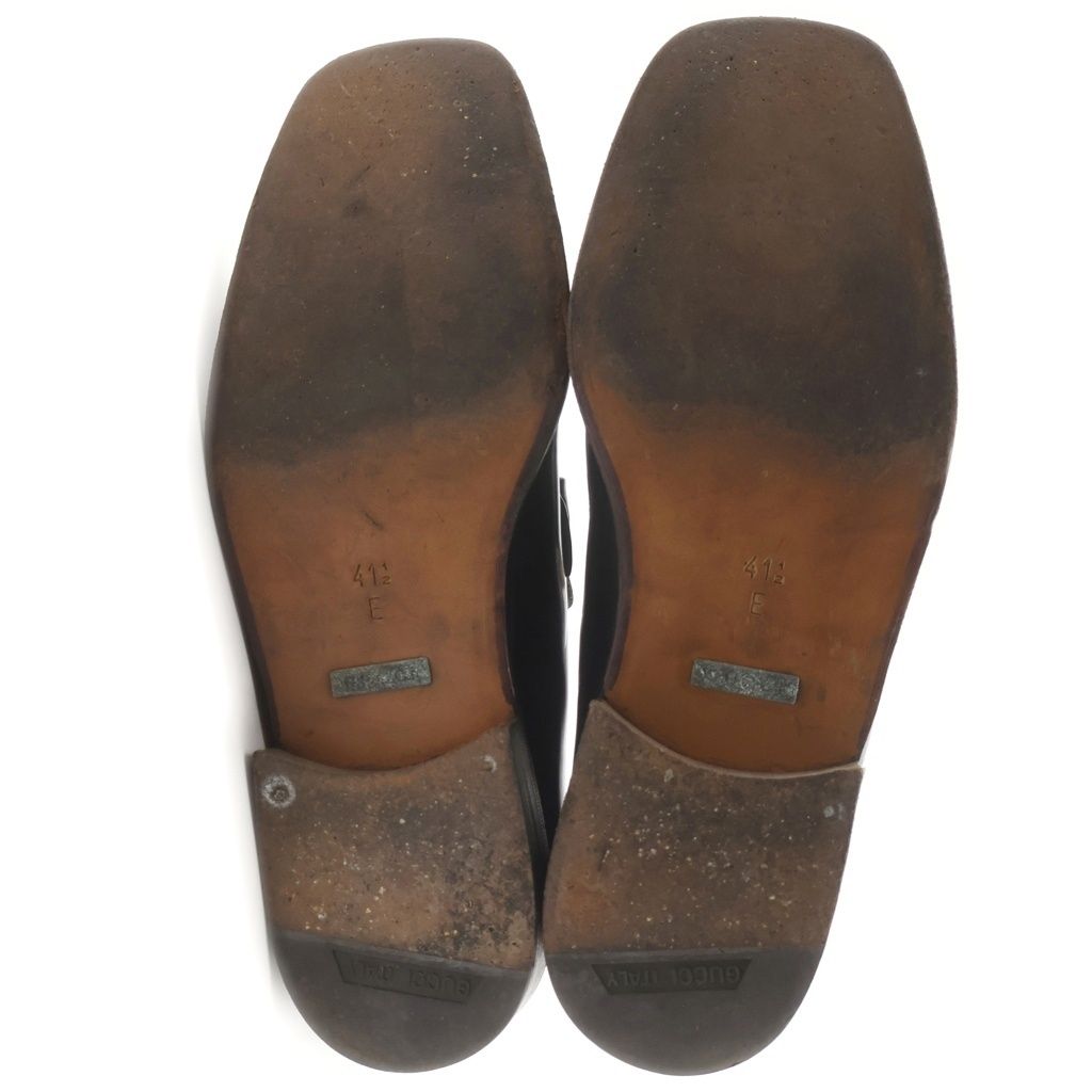 Gucci Horsebit Leather Loafers Shoes 41.5 Black — view 5