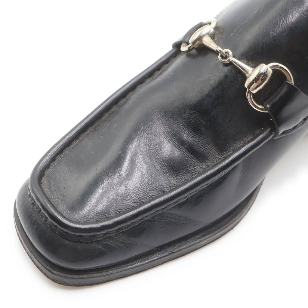 Gucci Horsebit Leather Loafers Shoes 41.5 Black — view 6