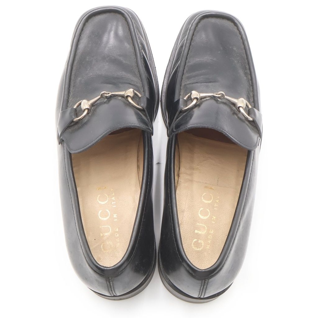 Gucci Horsebit Leather Loafers Shoes 41.5 Black — view 4