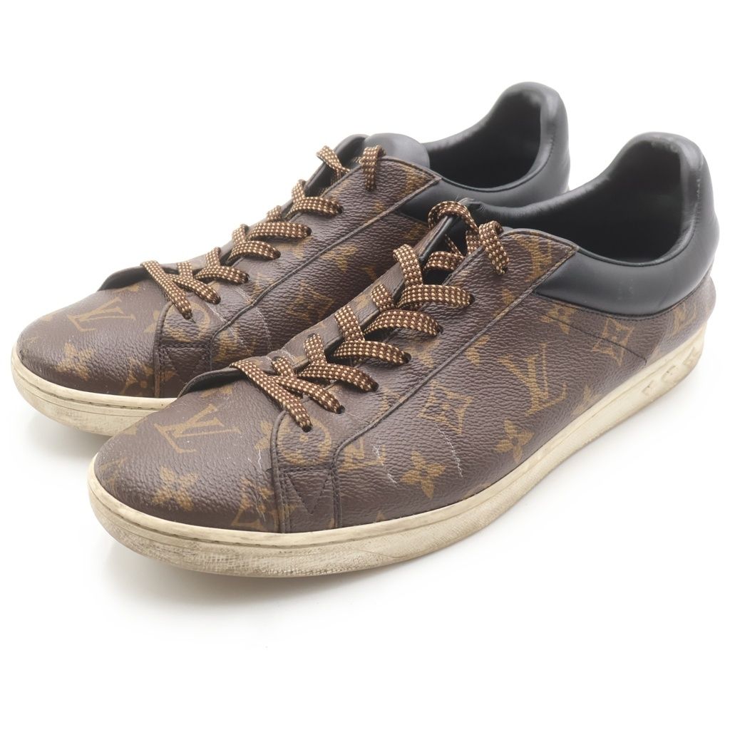 Louis Vuitton Monogram Luxembourg Low Cut Sneakers Leather 8.5 Brown — view 2