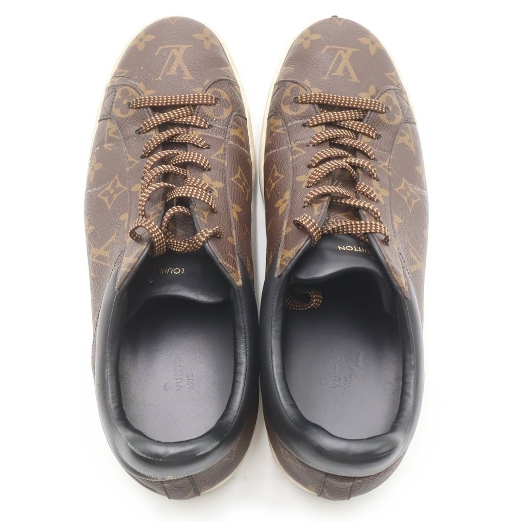 Louis Vuitton Monogram Luxembourg Low Cut Sneakers Leather 8.5 Brown — view 4
