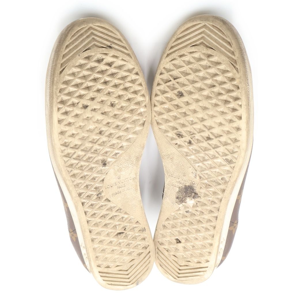 Louis Vuitton Monogram Luxembourg Low Cut Sneakers Leather 8.5 Brown — view 5