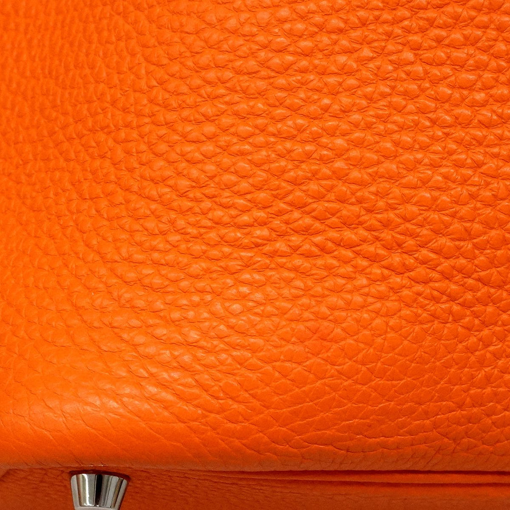 Hermes Handbag Picotin 18 Lock Taurillon Orange Silver — view 9