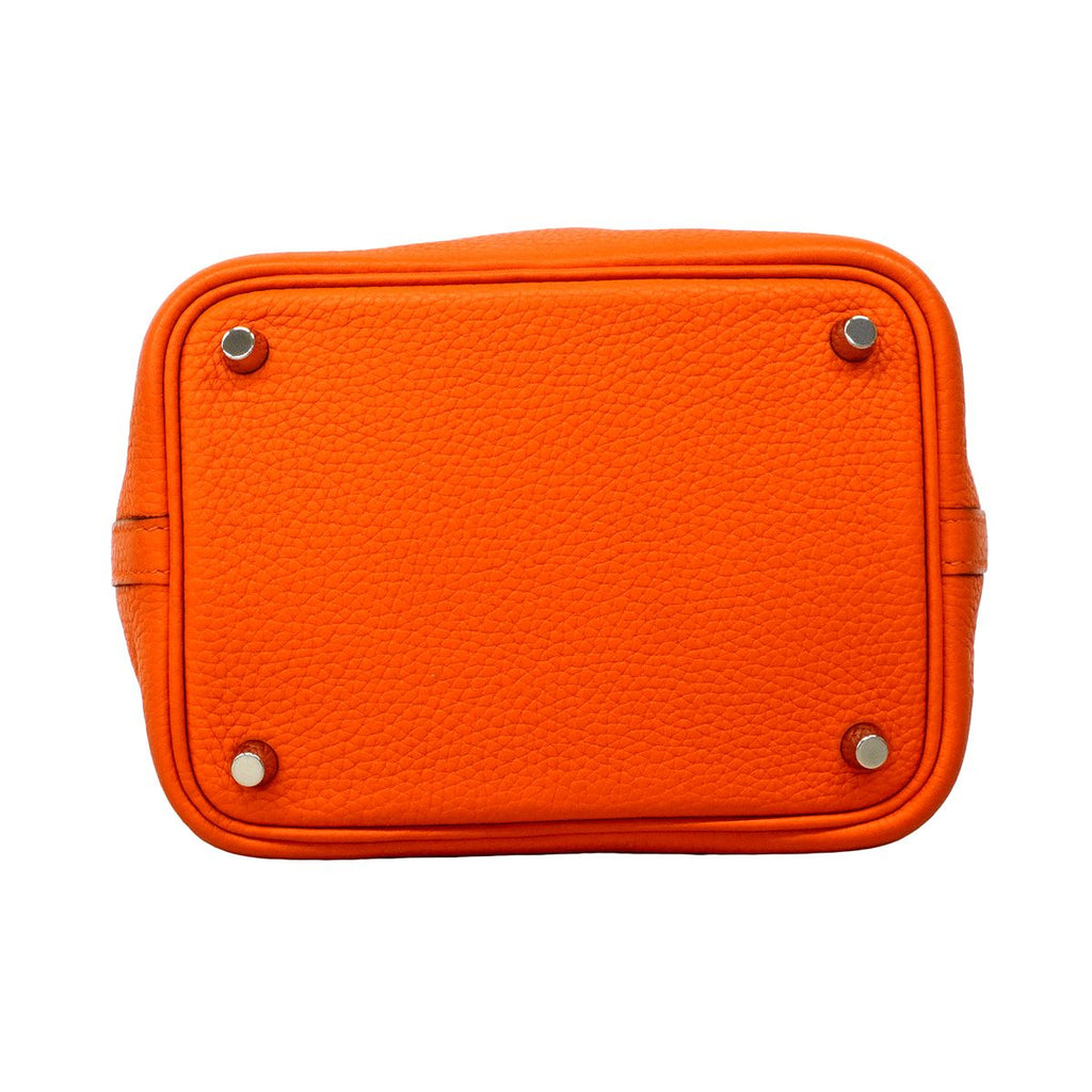 Hermes Handbag Picotin 18 Lock Taurillon Orange Silver — view 3