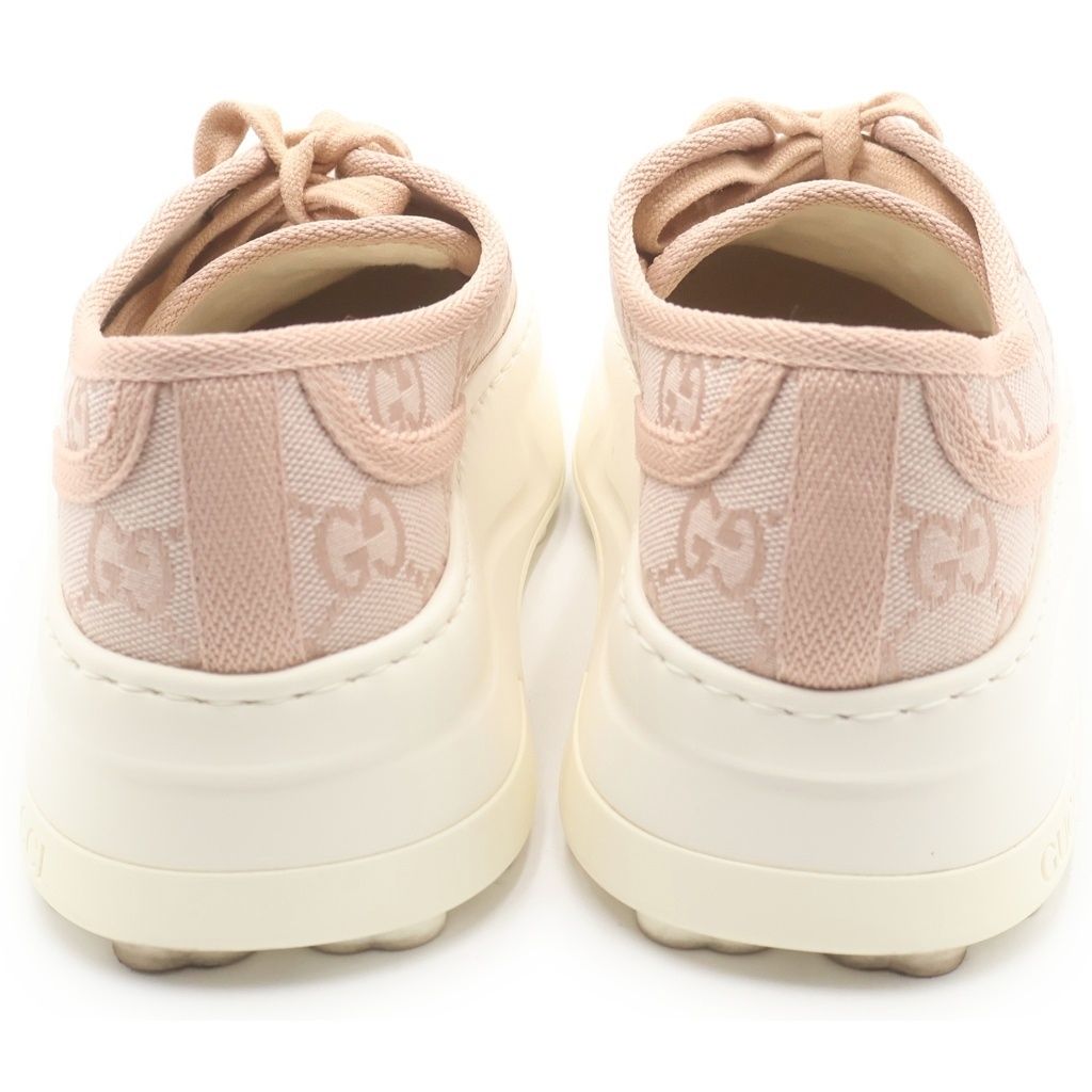 Gucci GG Canvas Low Top Sneakers Tennis Line Pink — view 3