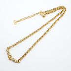 Dior Necklace CD Logo Gold Plated Rhinestone — view 3