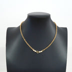 Dior Necklace CD Logo Gold Plated Rhinestone — view 6