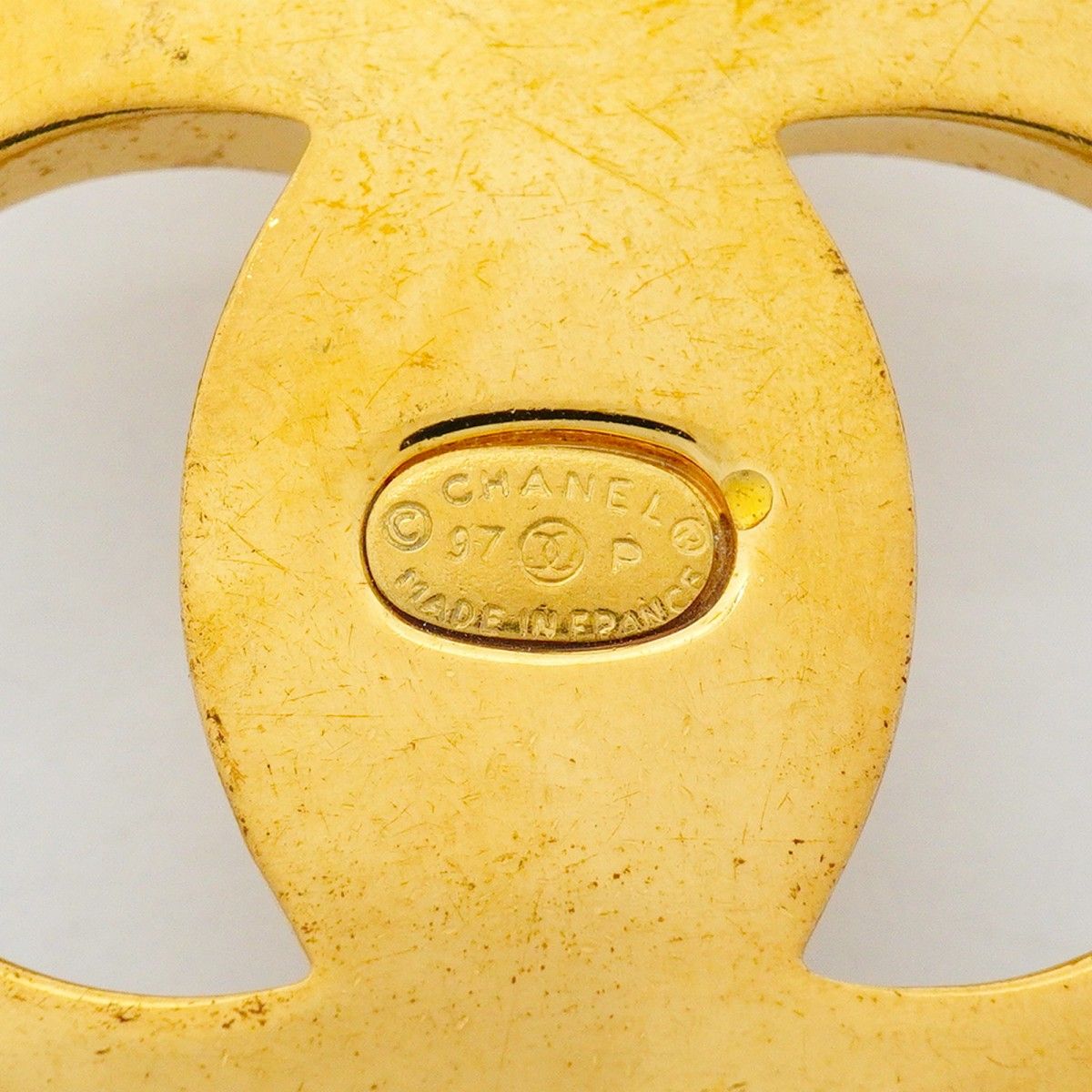 Chanel Necklace Vintage CC Logo Turnlock Gold Plated — view 5