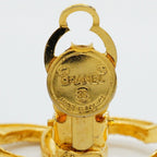 Chanel Earrings Vintage CC Logo Gold Plated — view 4