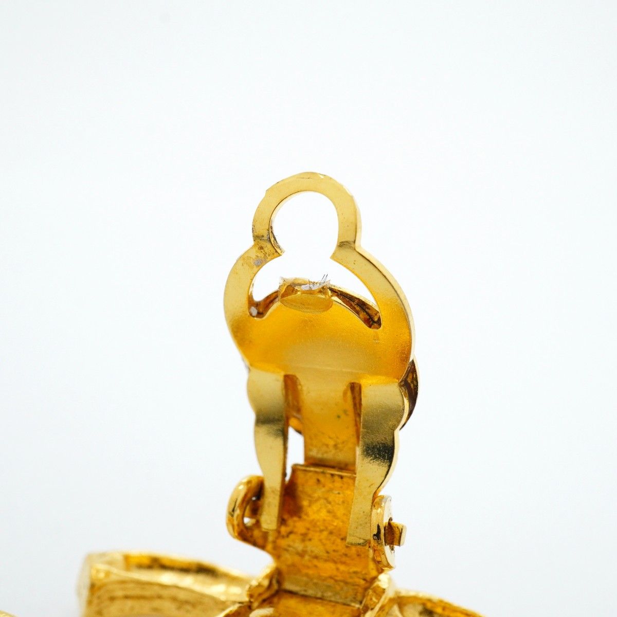 Chanel Earrings Vintage CC Logo Gold Plated — view 6